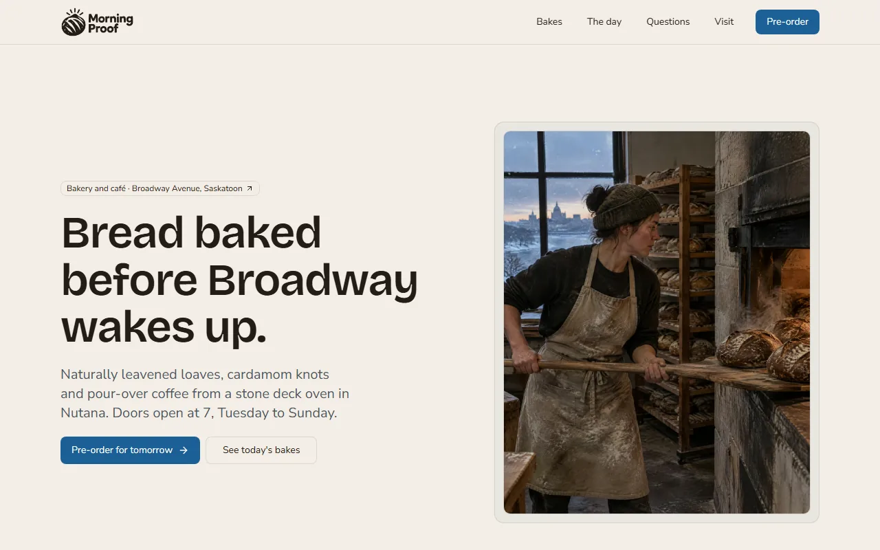 The website Pagely designed for Morning Proof