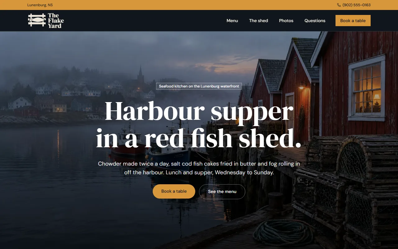 The website Pagely designed for The Flake Yard